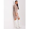 Dámske tmavo-béžove šaty vypasované kód produktu RV-SK-9216.06P