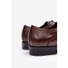 Mužské kožené polobotky tmavě hnědé Harene (Veľkosť 40)