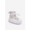 Dětské zimní boty s polstrováním šněrovací bílé Colina (Veľkosť 30)
