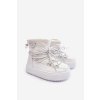 Dětské zimní boty s polstrováním šněrovací bílé Colina (Veľkosť 30)