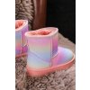 Detské zateplené členkové topánky snežníky multikolor gooby / 20213-1F/2F/3F RAINBOW (Veľkosť 21)