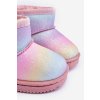 Detské zateplené členkové topánky snežníky multikolor gooby / 20213-1F/2F/3F RAINBOW (Veľkosť 21)