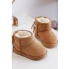 Detské zateplené botky snežáky se šňůrkami camel mikyla / 20222-1B/2B/3B CAMEL (Veľkosť 19)