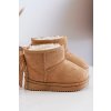 Detské zateplené botky snežáky se šňůrkami camel mikyla / 20222-1B/2B/3B CAMEL (Veľkosť 19)