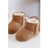 Detské zateplené botky snežáky se šňůrkami camel mikyla / 20222-1B/2B/3B CAMEL (Veľkosť 19)