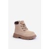 Detské členkové topánky  béžové kód obuvi 20305-1/2/3C BEIGE (Veľkosť 21)