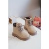 Detské členkové topánky  béžové kód obuvi 20305-1/2/3C BEIGE (Veľkosť 21)