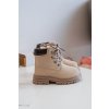 Detské členkové topánky  béžové kód obuvi 20305-1/2/3C BEIGE (Veľkosť 21)