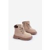 Detské členkové topánky  béžové kód obuvi 20305-1/2/3C BEIGE (Veľkosť 21)