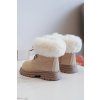 Detské členkové topánky  béžové kód obuvi 20306-1C/2C/3C BEIGE (Veľkosť 36)
