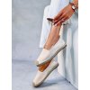 Hnedé dámske espadrilky na nízkom podpätku, kód produktu 9229 Beige