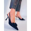 Dámske čierne lodičky na ihlovom podpätku, kód produktu 35171-B