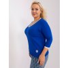 Dámska blúzka plus size kobaltovo-modrá RV-BZ-8986.89P