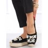 espadryle damskie z muszelkami czarne 2798 black