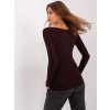 Dámska blúzka s dlhým rukávom tmavo-hnedá EM-BZ-785.32P