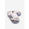 Detské papuče na tlusté podrážce králíčci šedé dasca / MB8514 LIGHT GREY (Veľkosť 32)