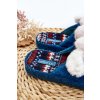 Detské papuče s tlustou podrážkou a medvídkem modré dasca / MB8514 ROYAL BLUE (Veľkosť 30)