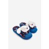 Detské papuče s tlustou podrážkou a medvídkem modré dasca / MB8514 ROYAL BLUE (Veľkosť 30)