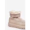 Dámske snehule s hrubou gumovou podrážkou, béžové NB601 BEIGE