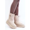Dámske snehule s hrubou gumovou podrážkou, béžové NB601 BEIGE