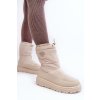Dámske snehule s hrubou gumovou podrážkou, béžové NB601 BEIGE