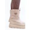 Dámske snehule s hrubou gumovou podrážkou, béžové NB601 BEIGE