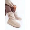 Dámske snehule s hrubou gumovou podrážkou, béžové NB601 BEIGE