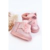 Dětské zimní boty s kožešinou a ušima světle růžové Betty (Veľkosť 30)
