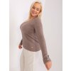 Dámsky sveter farba Tmavo-béžová kód PM-SW-PM1020.12P