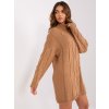 Dámske hnede camel šaty pletene dizajnove kód produktu LC-SK-1561.72P