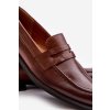 Mužské kožené polobotky loafer zazoo 1570/1 hnedé / 1570/1 BRAZ 9 (Veľkosť 40)