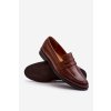 Mužské kožené polobotky loafer zazoo 1570/1 hnedé / 1570/1 BRAZ 9 (Veľkosť 40)
