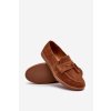 Mužské semišové loafers polobotky Zazoo 1566 hnědé (Veľkosť 39)