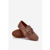 Pánské semišové mokasíny polobotky zazoo 1566 hnedé / 1566 BRĄZ 285 (Veľkosť 39)