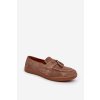 Pánské semišové mokasíny polobotky zazoo 1566 hnedé / 1566 BRĄZ 285 (Veľkosť 39)