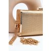 Dámska zlatá kabelka s odnímateľným retiazkom, textilná, kód produktu MD-2323/GOLD