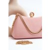 Ružová dámska kabelka z eko semišu s reťazkou, kód produktu MD2353/PINK