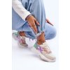 Dámske viacfarebné športové tenisky na plochej podrážke s eko kožou a textilnou vložkou BL378P MIX