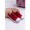 Červené dámske nízke tenisky z textílie, slip-on, kód produktu 9DZ35-1198 RED
