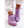 Fialové dámske textilné tenisky Big Star na šnúrovanie, kód produktu JJ274416 PURPLE