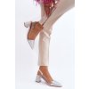 Elegantní lodičky s špičkou D&A MR91292-1 stříbrné
