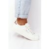 Biele dámske tenisky z eko kože na rovnej podrážke Big Star, kód produktu DD274583 WHITE/COPPER