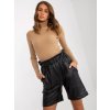 Čierne dámske bavlnené šortky s polyesterom, ručné pranie, kód VI-SN-155.65P