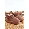 Detské členkové topánky  hnedé kód obuvi C960 CAMEL (Veľkosť 26)
