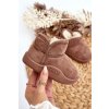 Detské členkové topánky  hnedé kód obuvi C960 CAMEL (Veľkosť 26)
