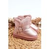 Dětské eco kožené sněhule s páskem růžové Orinor (Veľkosť 30)