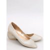 Zlaté dámske baleríny na bežný deň s mandľovou špičkou, kód produktu CC200P