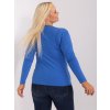 Dámska blúzka plus size tmavo-modrá RV-BZ-9257.19 (Farba Tmavo-modrá, Veľkosť ONE SIZE)
