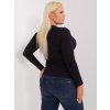 Dámska blúzka plus size čierna RV-BZ-9257.19 (Farba Čierna, Veľkosť ONE SIZE)