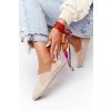 Béžové dámske espadrilky z eko kože na rovnej podrážke, kód produktu 20TX02-2416 BEIGE